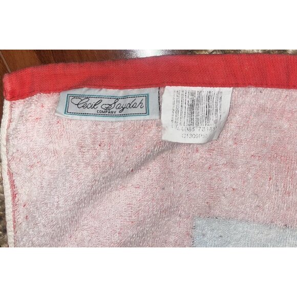 Cecil Saydah Beach Towel Nautical Flag Anchor Bold Colors 59x30 Light Fading - Picture 6 of 10